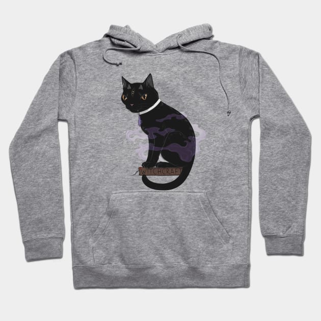 Three-Eyed Cat Practicing Witchcraft: Lesson I (Light) Hoodie by runcatrun